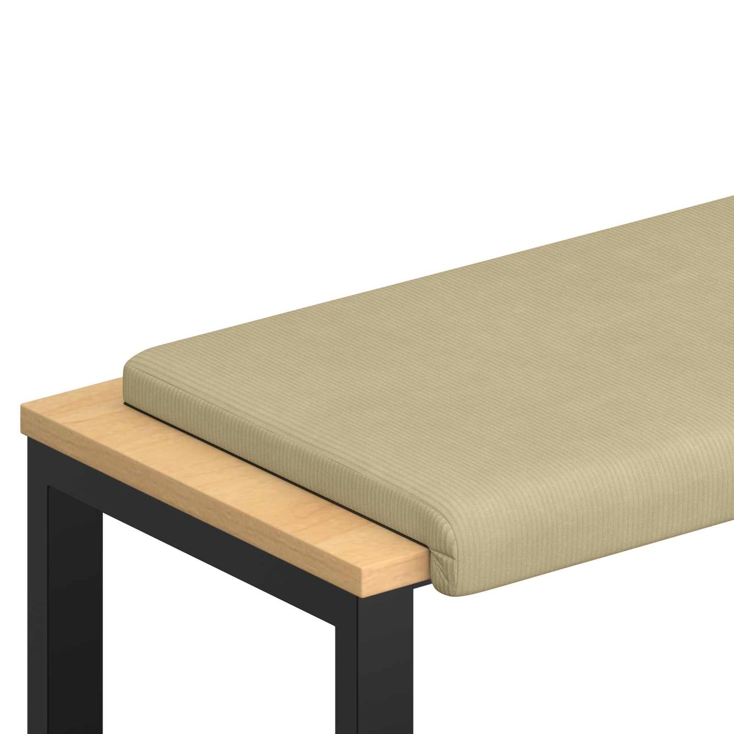 Bench Cushion Corduroy Grey Green Depth 35 cm