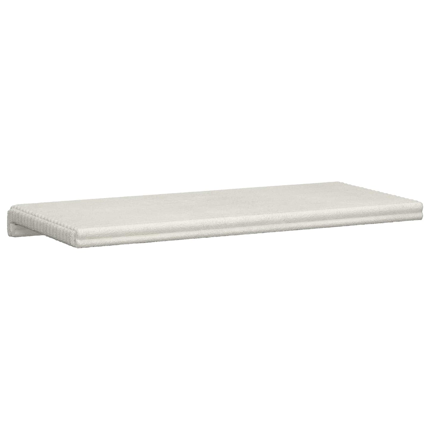Bench Cushion Plush Corduroy Cream Depth 35 cm