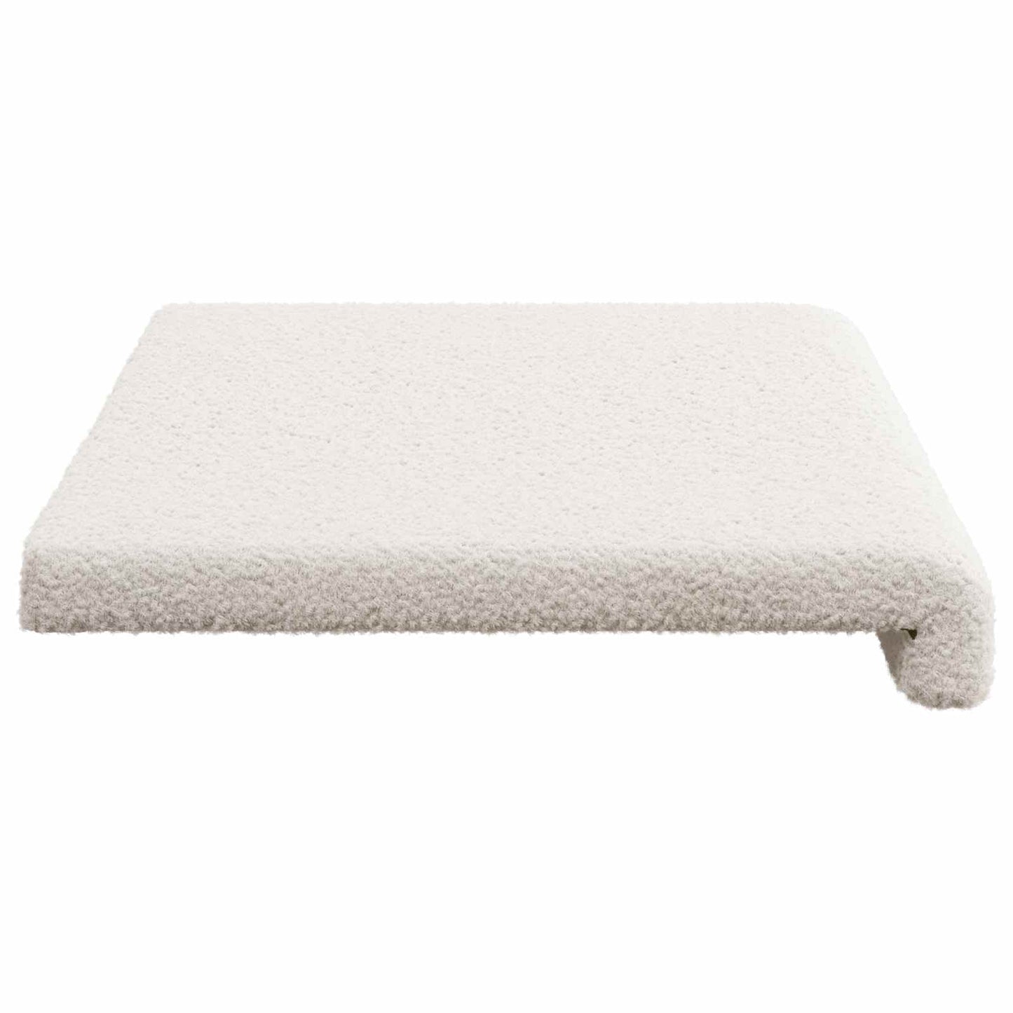 Bench Cushion Sherpa Fabric Cream Depth 35 cm