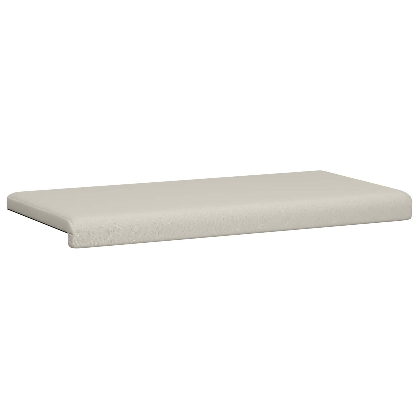 Bench Cushion Textured Velvet Oatmeal Depth 35 cm