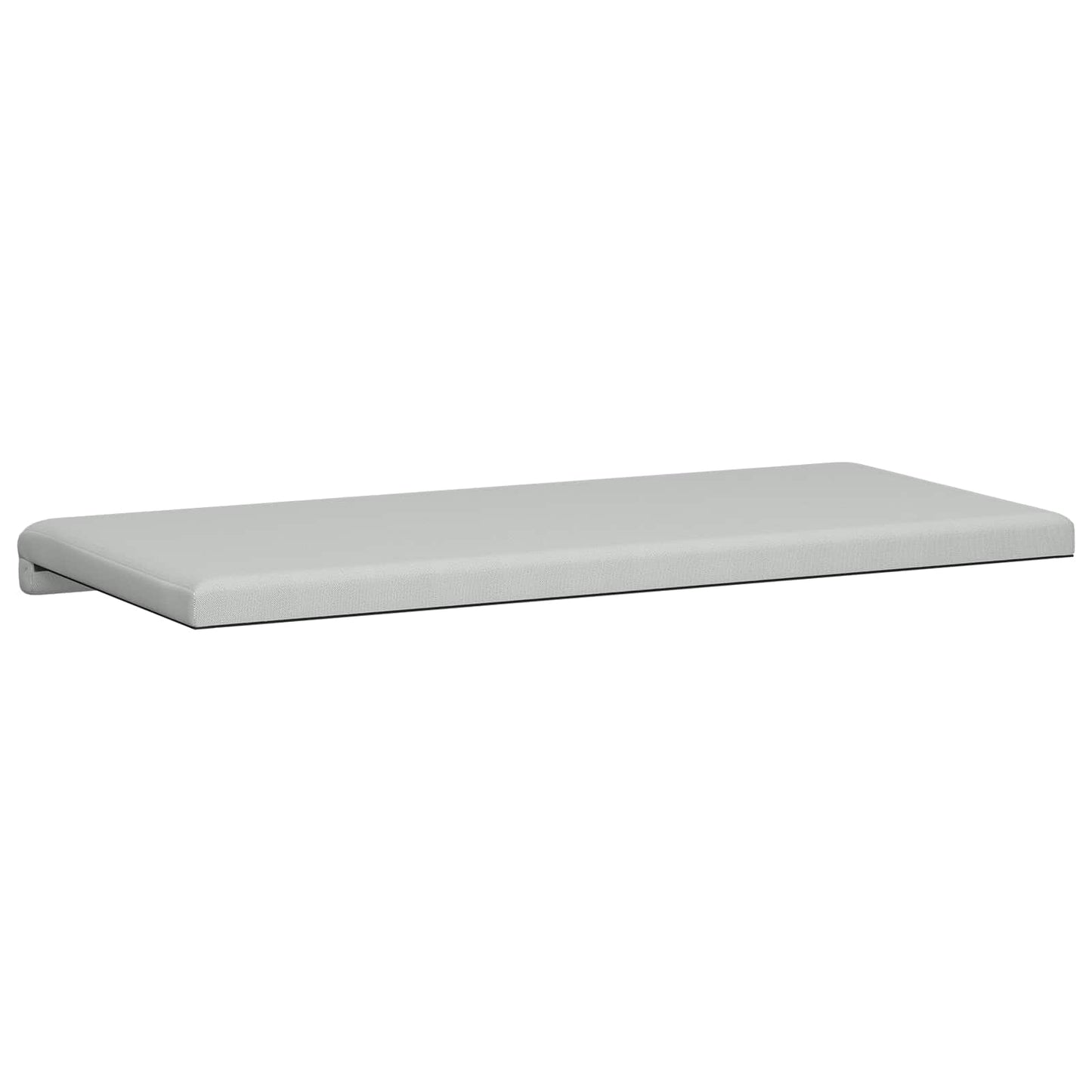 Bench Cushion Textured Velvet Light Grey Depth 35 cm