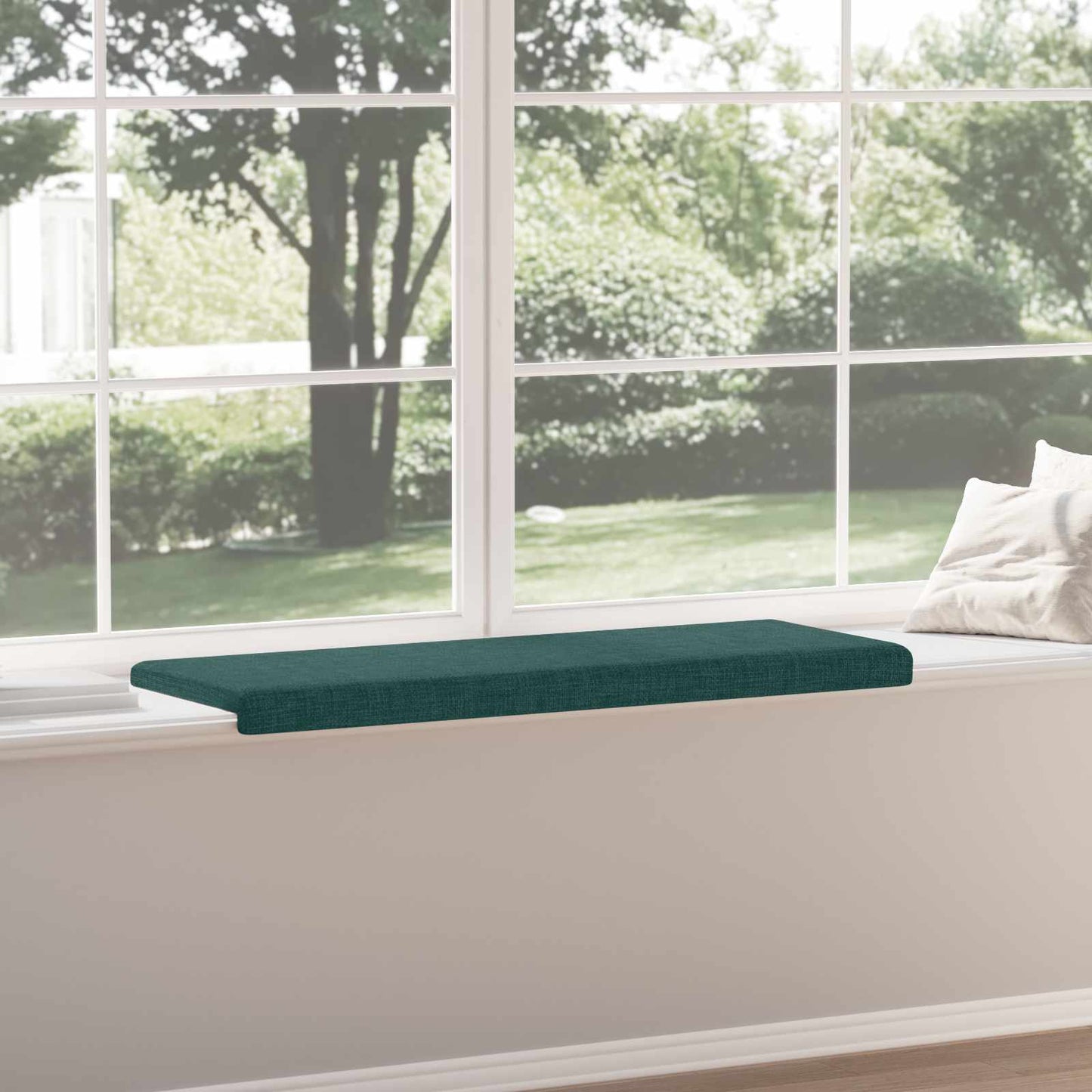 Bench Cushion Fabric Dark Green Depth 35 cm