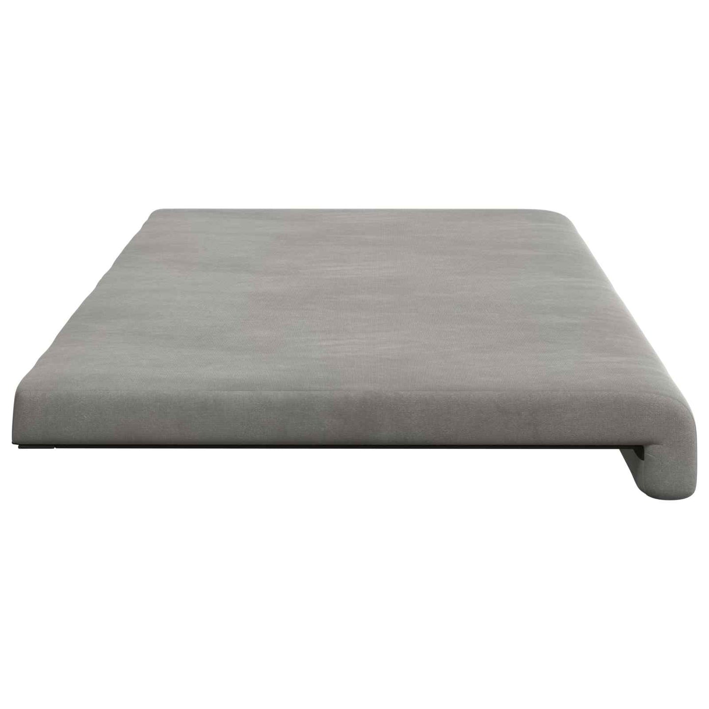 Bench Cushion Velvet Light Grey Depth 35 cm