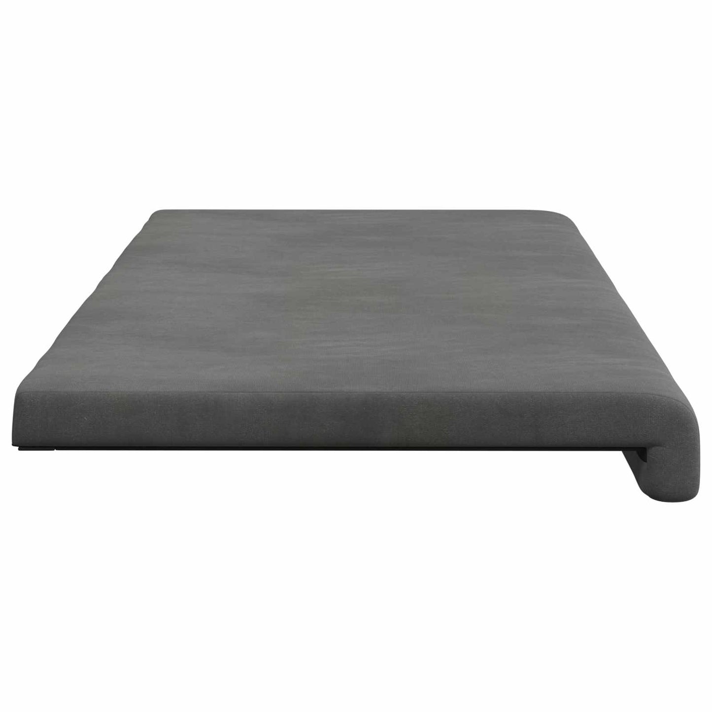 Bench Cushion Velvet Dark Grey Depth 35 cm