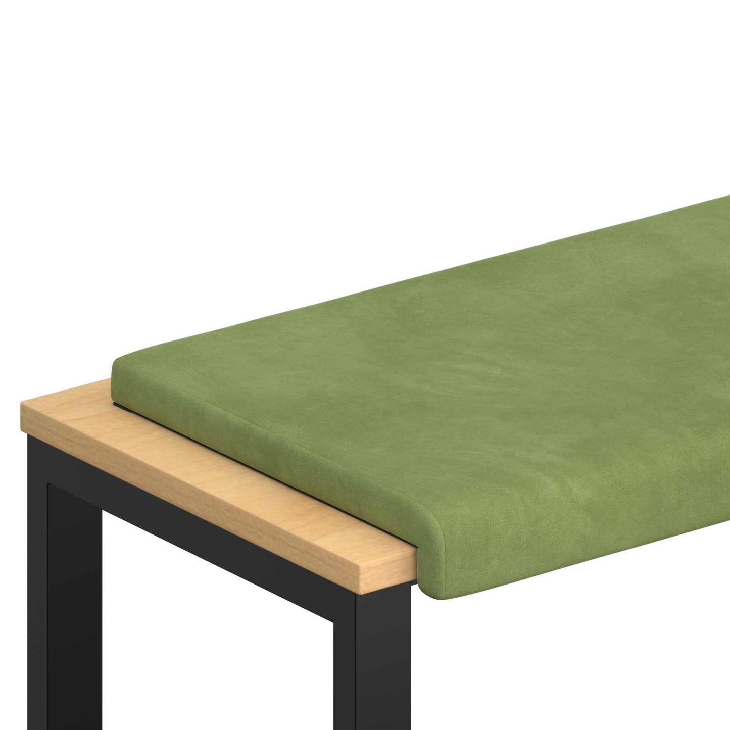 Bench Cushion Velvet Light Green Depth 35 cm