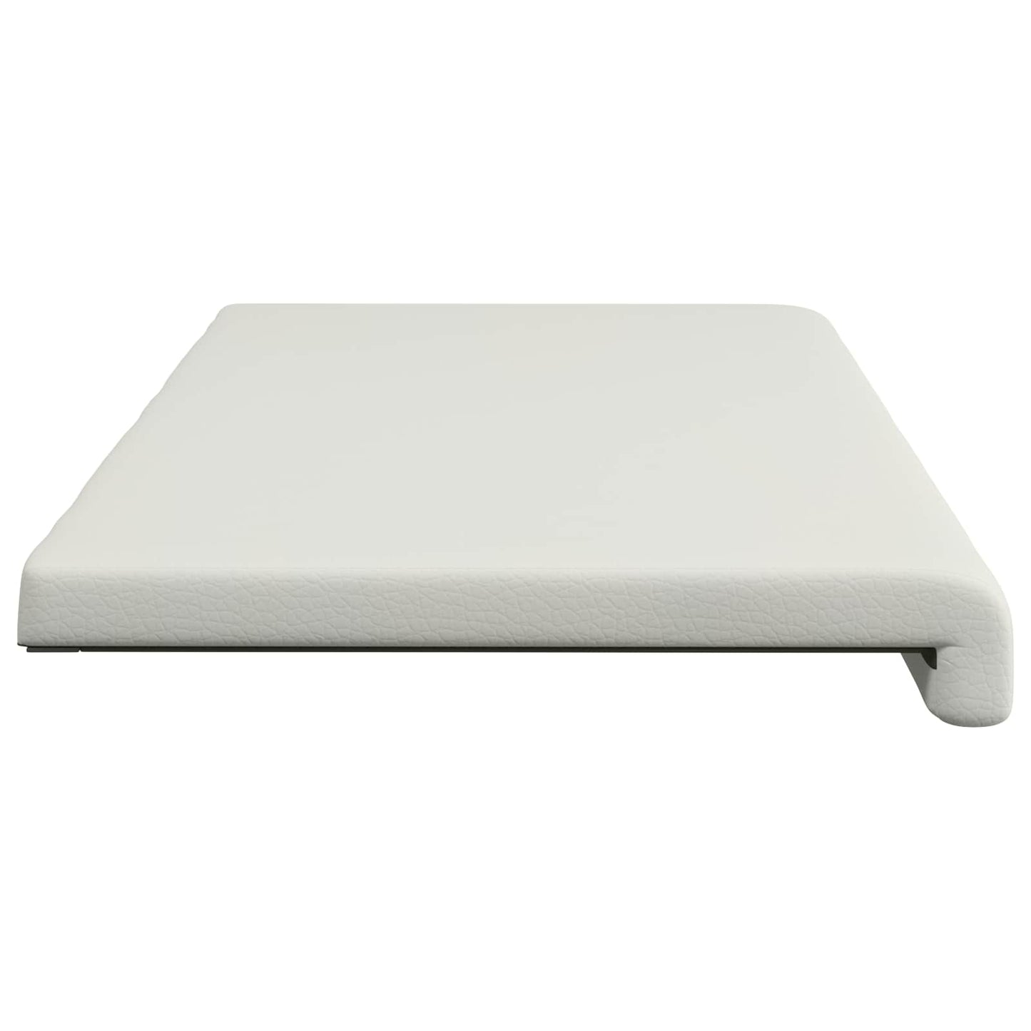 Bench Cushion Faux Leather White Depth 35 cm