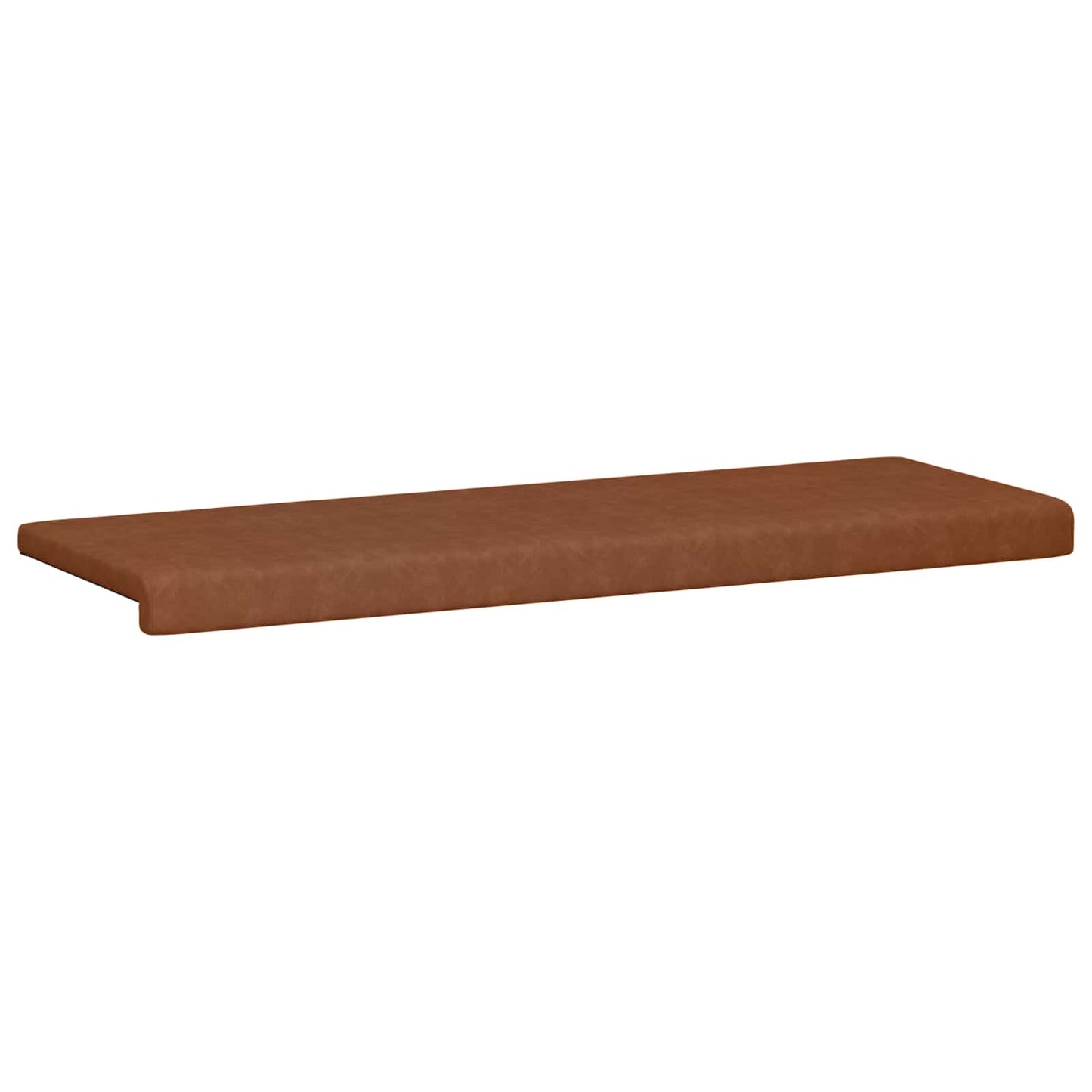 Bench Cushion Faux Leather Brown Depth 35 cm