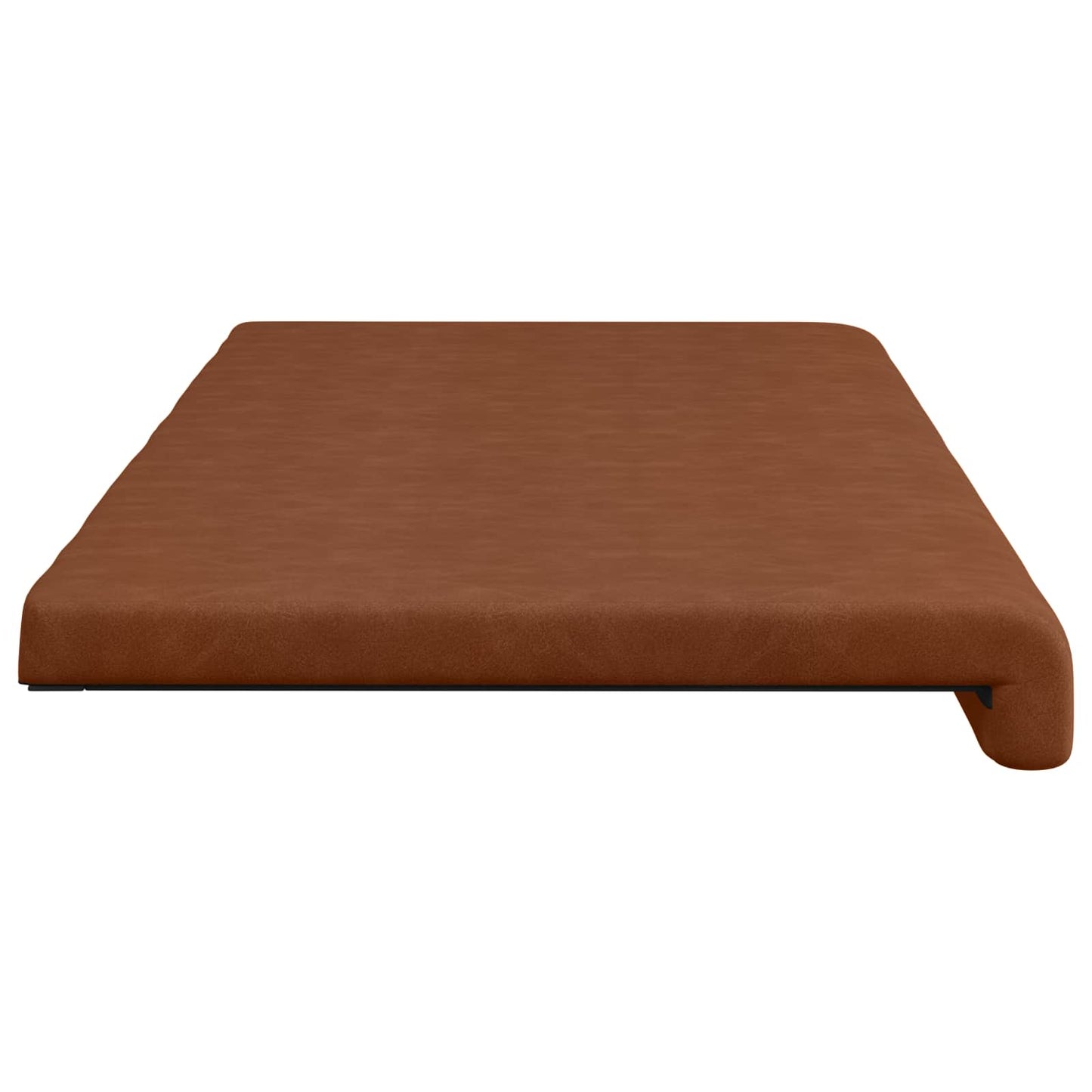 Bench Cushion Faux Leather Brown Depth 35 cm