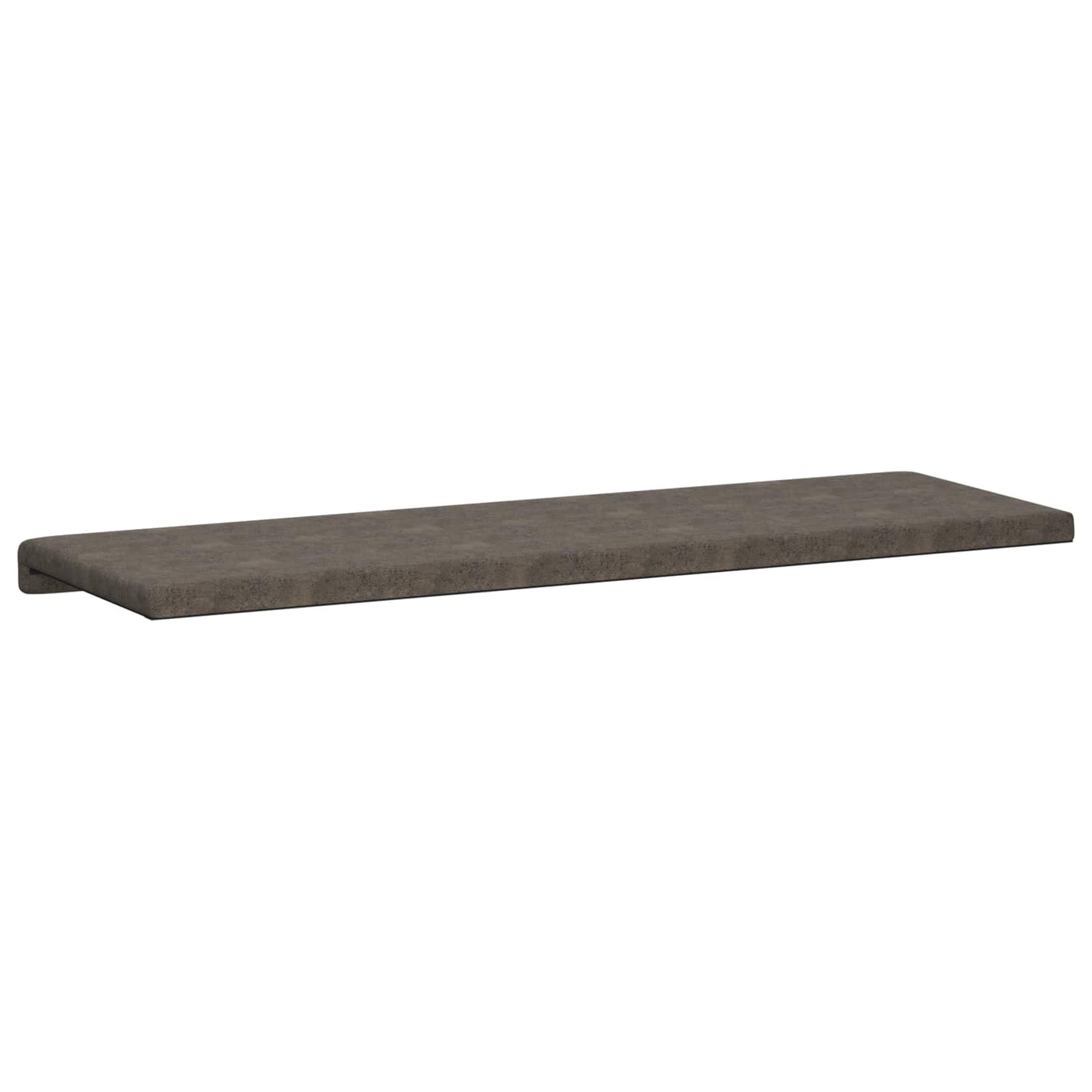 Bench Cushion Faux Suede Fabric Dark Grey Depth 35 cm