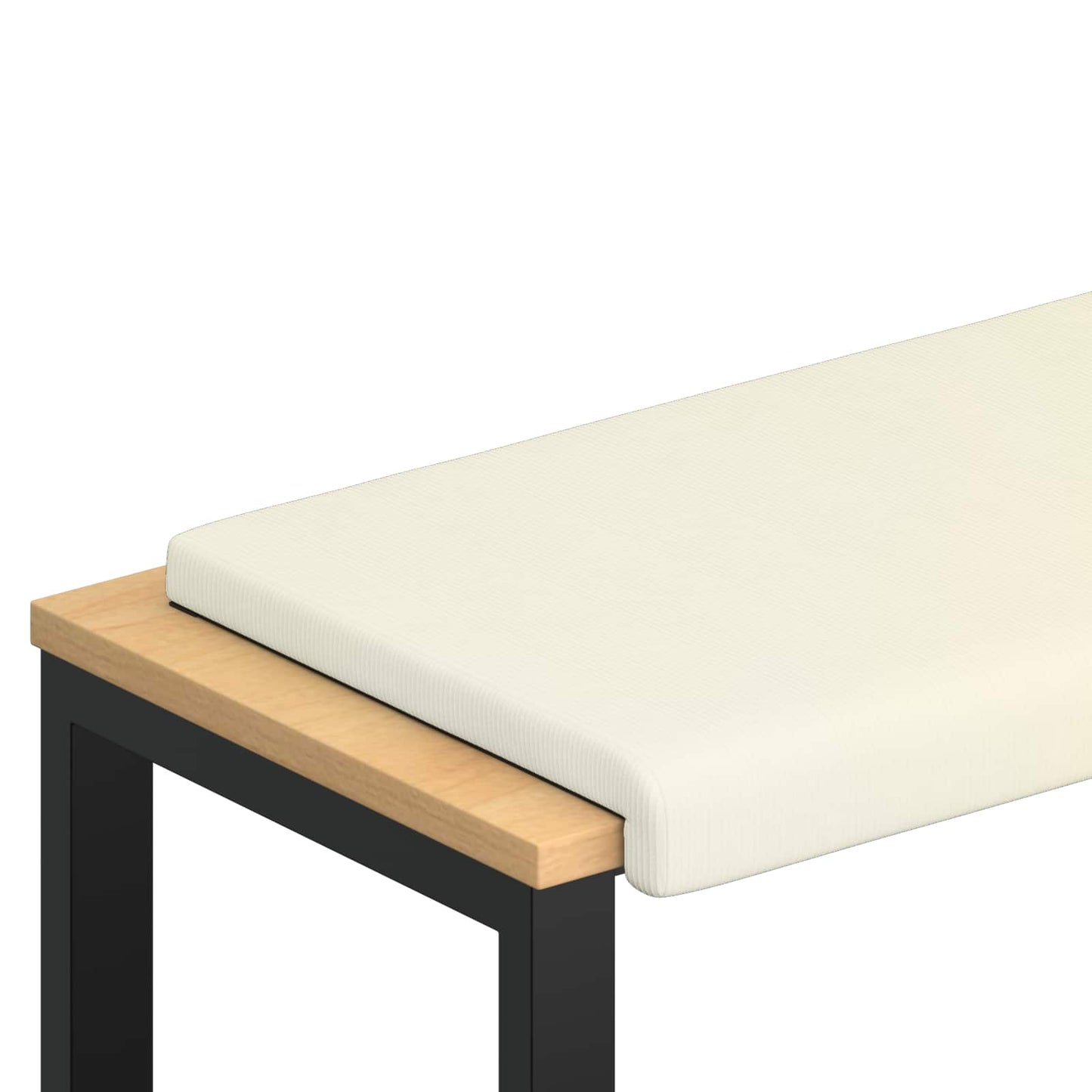 Bench Cushion Corduroy Cream Depth 35 cm