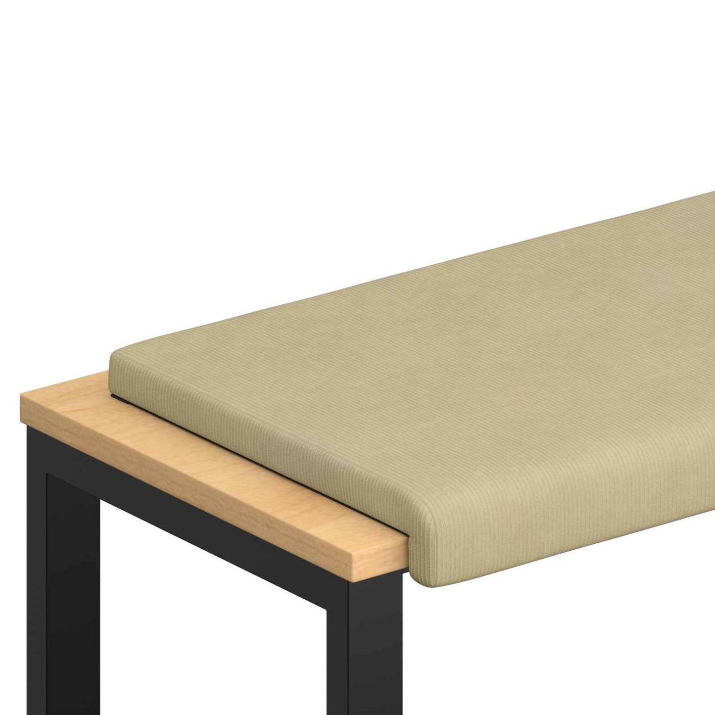 Bench Cushion Corduroy Grey Green Depth 35 cm