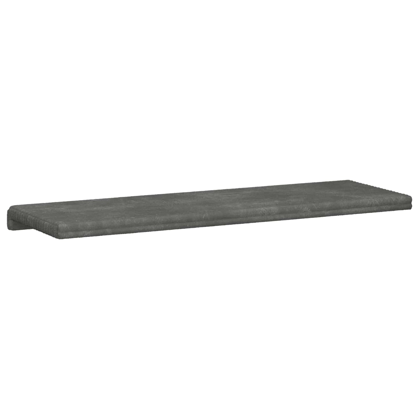 Bench Cushion Plush Corduroy Light Grey Depth 35 cm