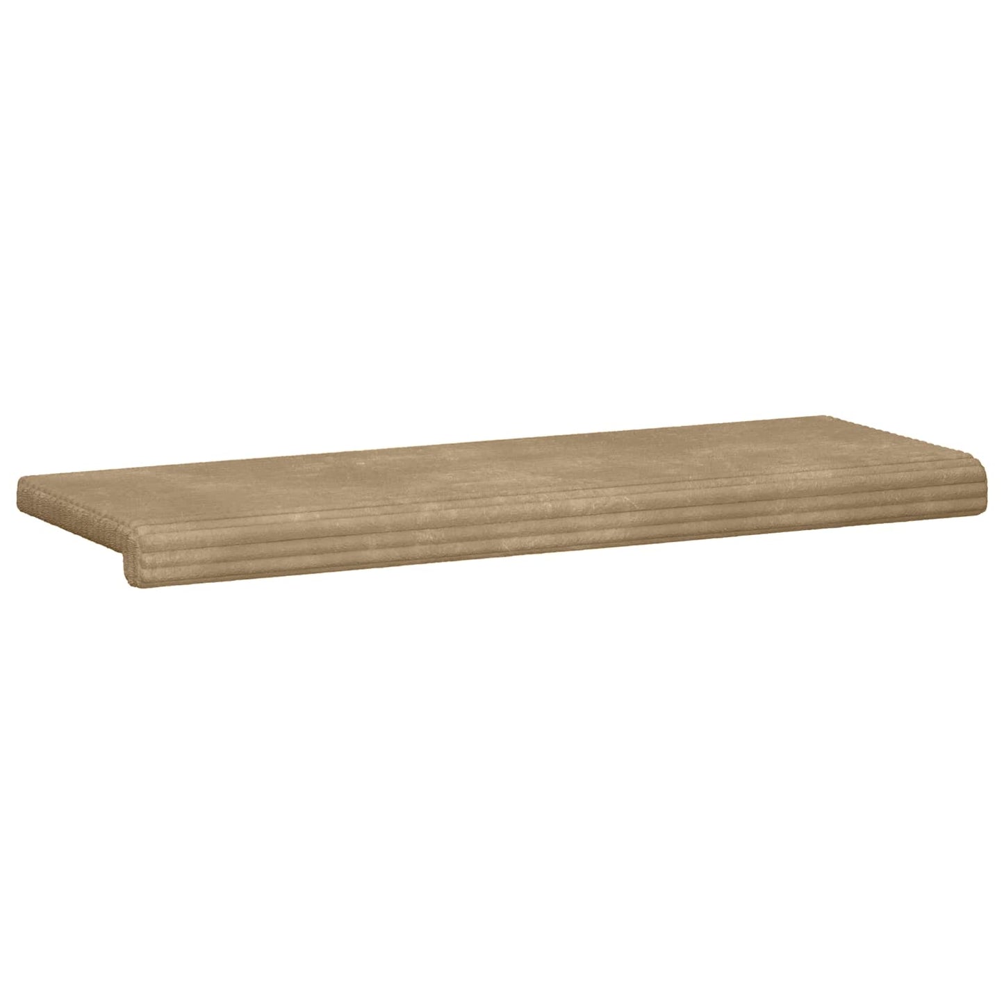Bench Cushion Plush Corduroy Taupe Depth 35 cm