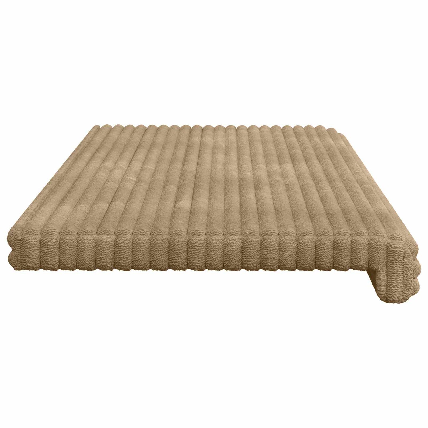 Bench Cushion Plush Corduroy Taupe Depth 35 cm