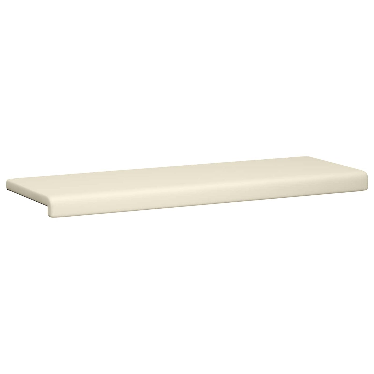 Bench Cushion Textured Velvet Cream Depth 35 cm