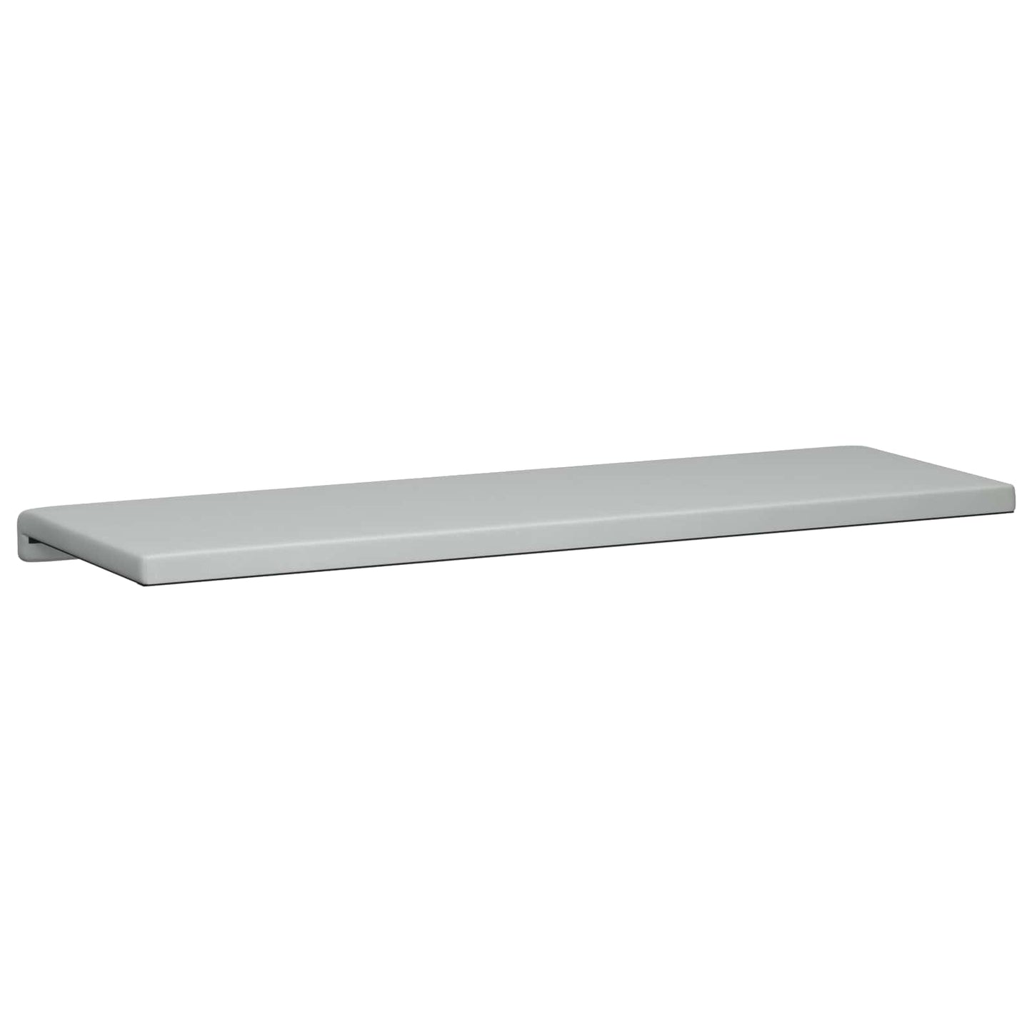 Bench Cushion Textured Velvet Light Grey Depth 35 cm