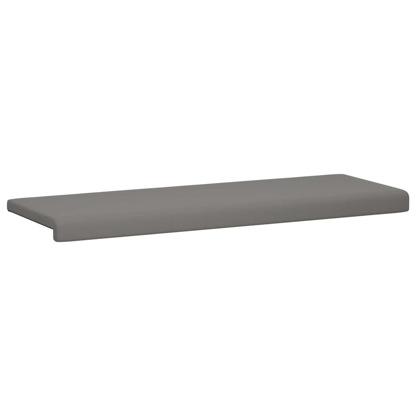 Bench Cushion Textured Velvet Dark Grey Depth 35 cm