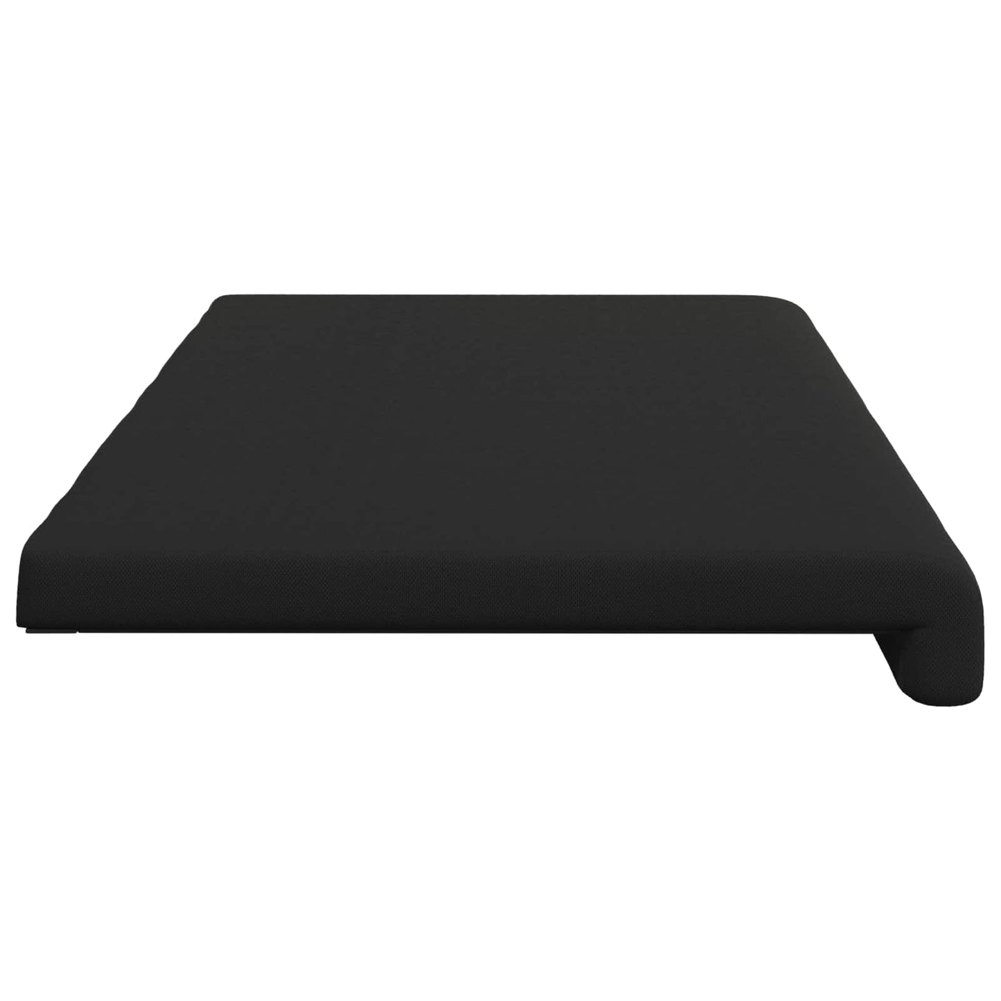 Bench Cushion Textured Velvet Black Depth 35 cm