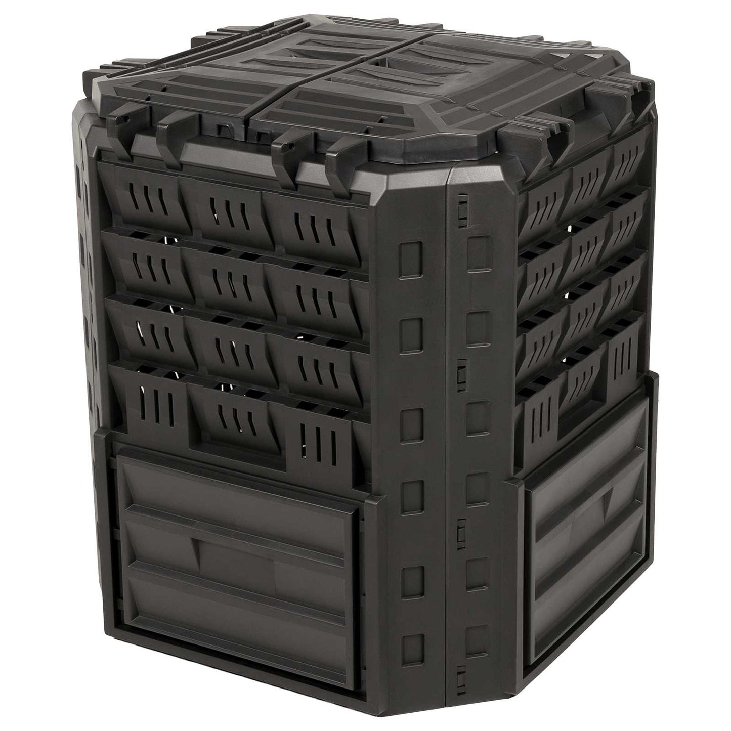 Garden Composter Black 71 x 71 x 81.5 cm 100% PP