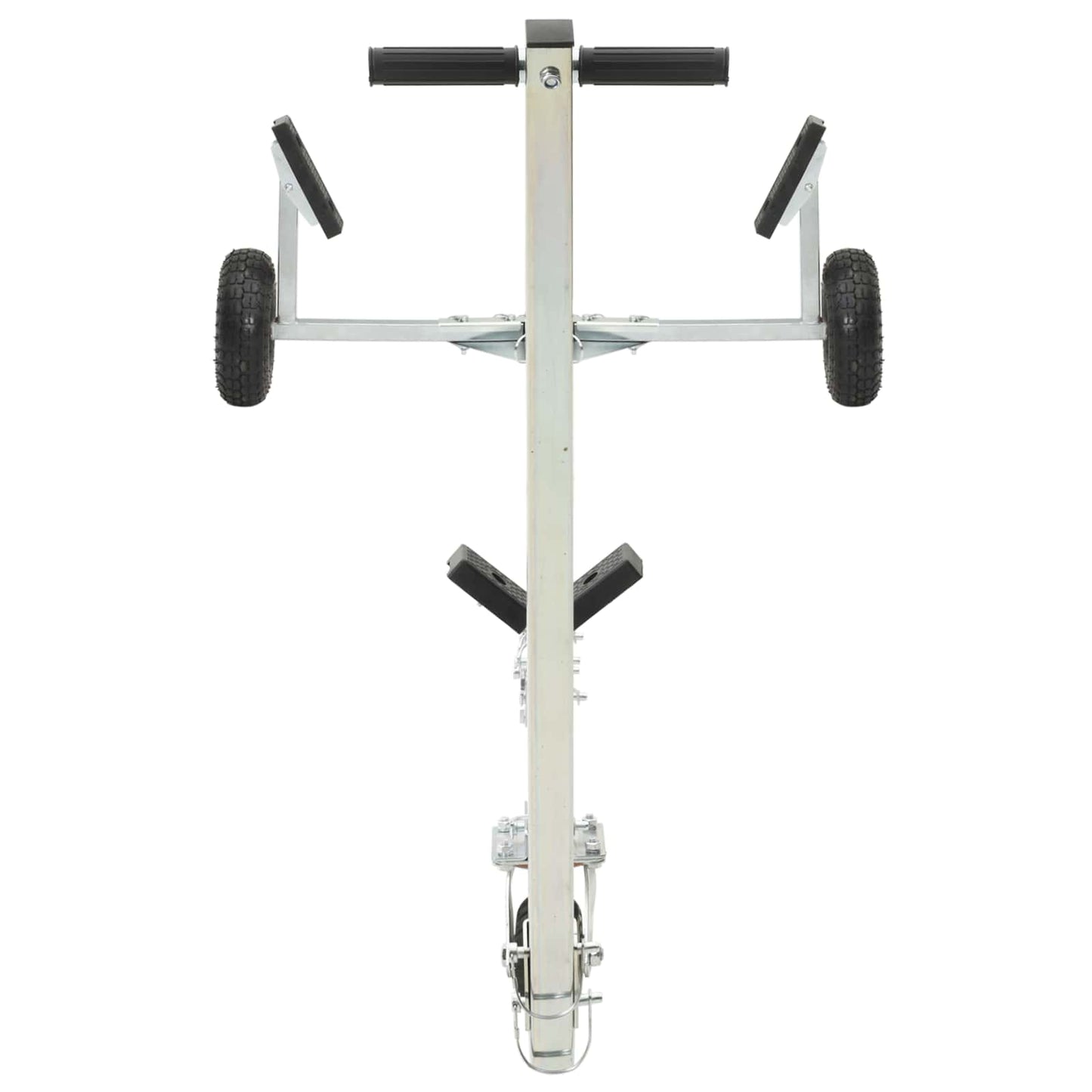 Adjustable Boat Trailer with Pneumatic Tires 200 kg Load Silver