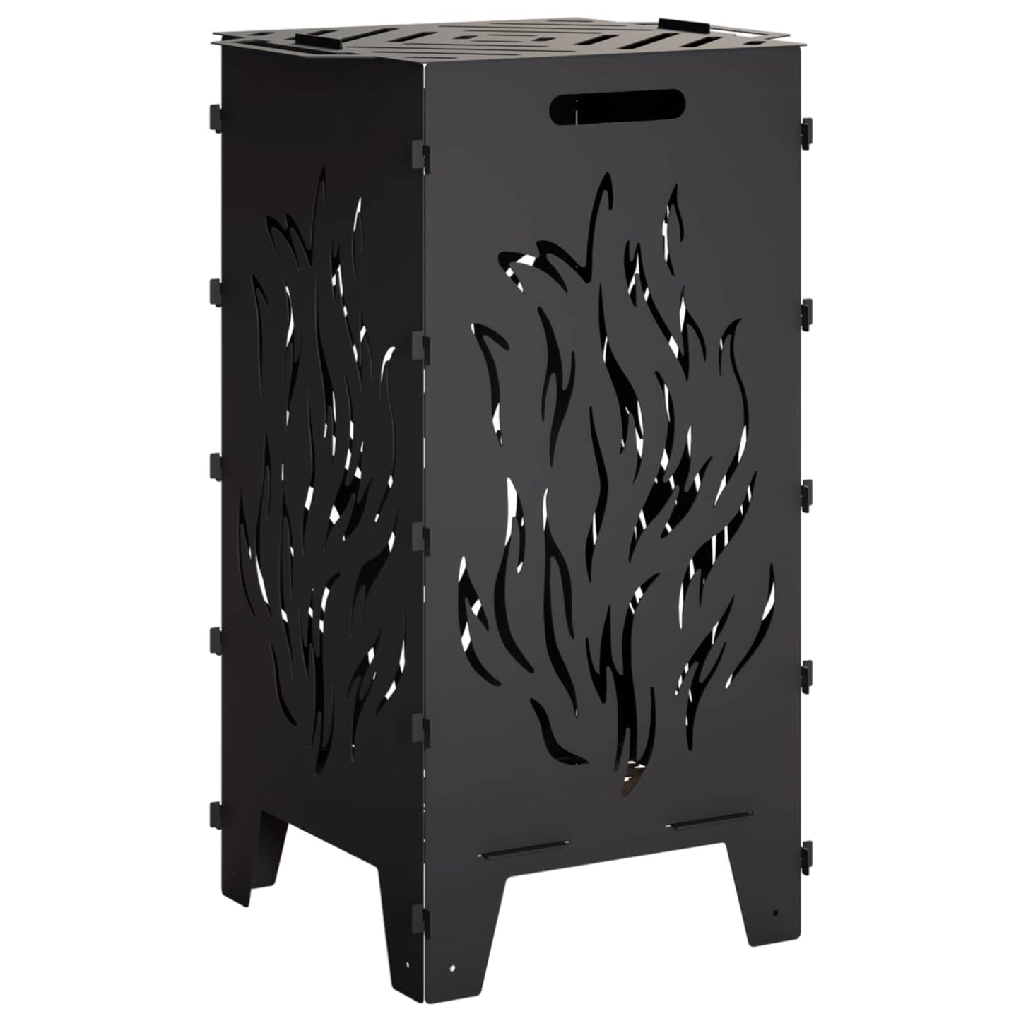 Fire Pit Black 47 x 38 x 75 cm Steel