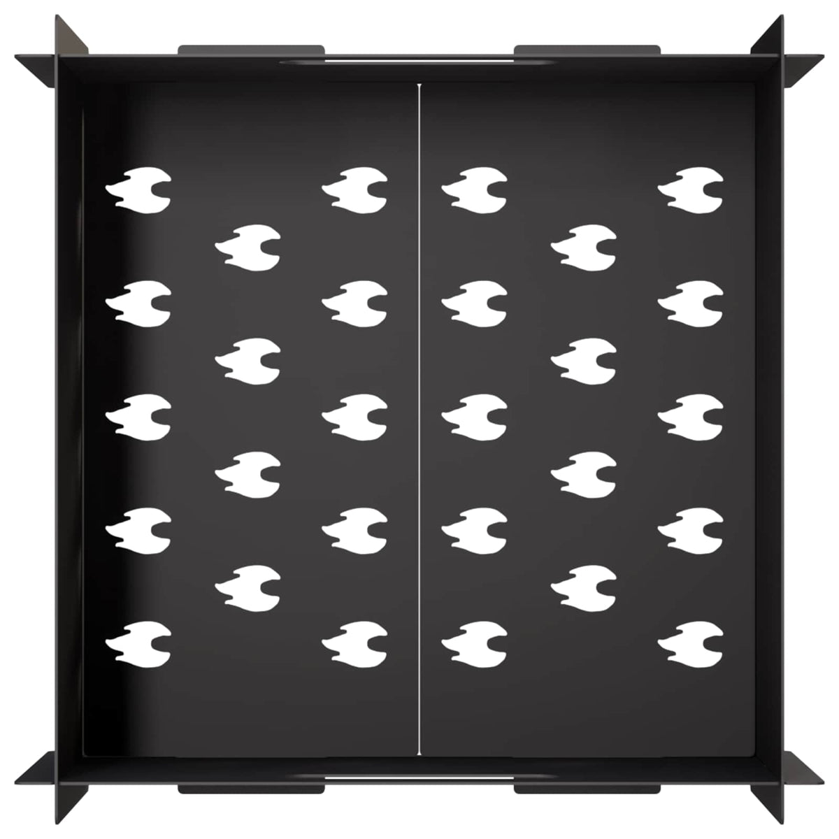 Fire Pit Black 40 x 40 x 20 cm Steel