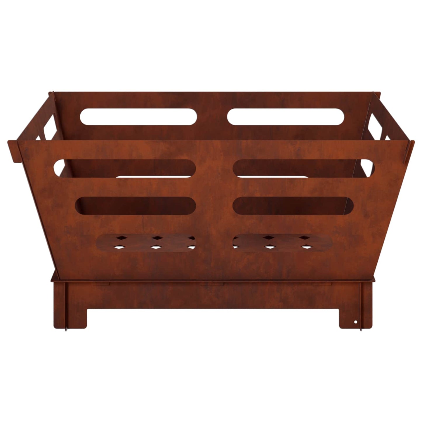 Fire Pit Rusty 40 x 40 x 20 cm Weathering Steel