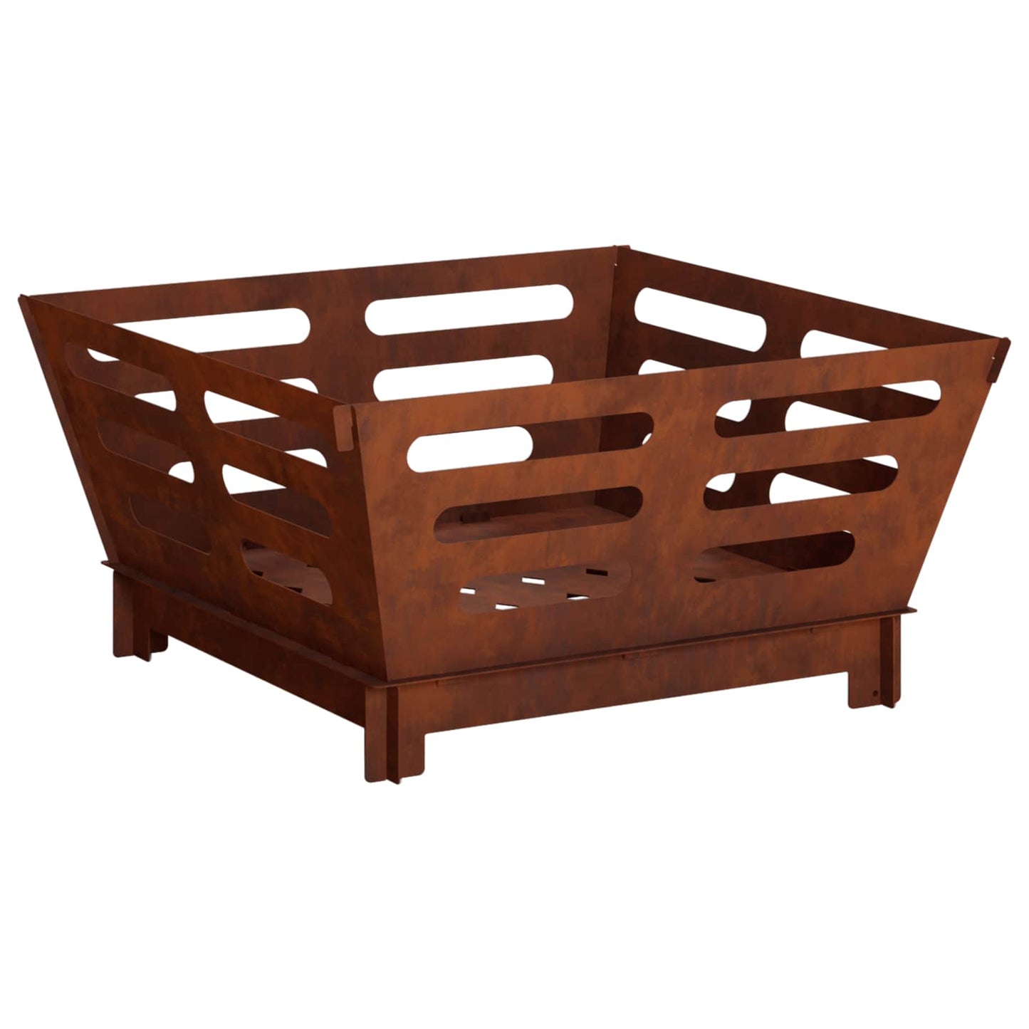 Fire Pit Rusty 60 x 60 x 30 cm Weathering Steel