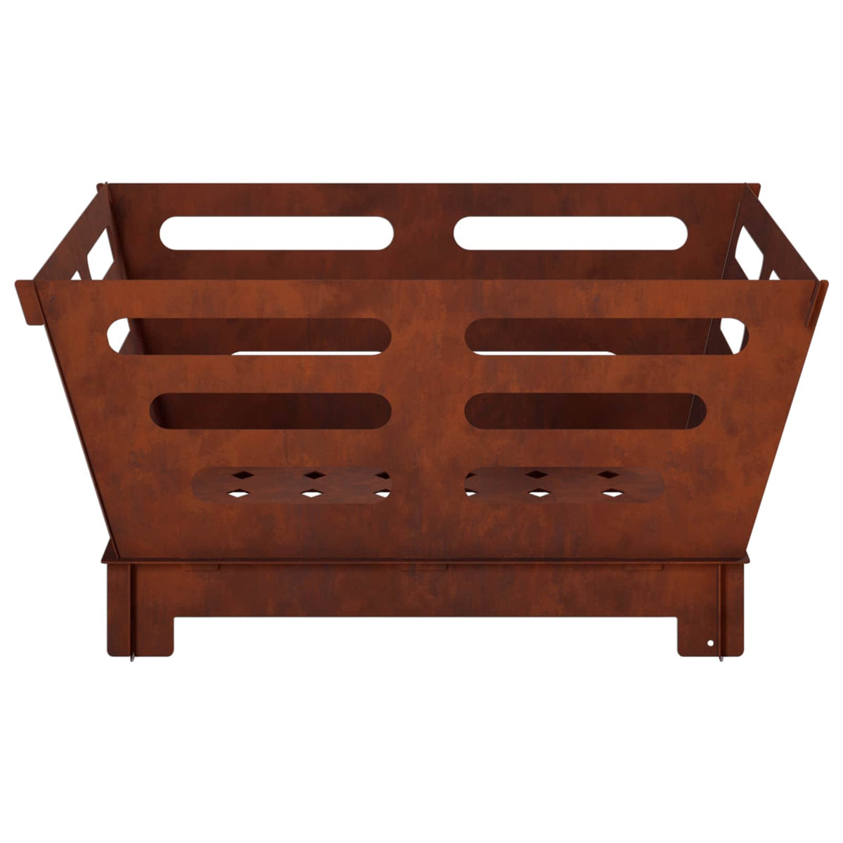 Fire Pit Rusty 60 x 60 x 30 cm Weathering Steel