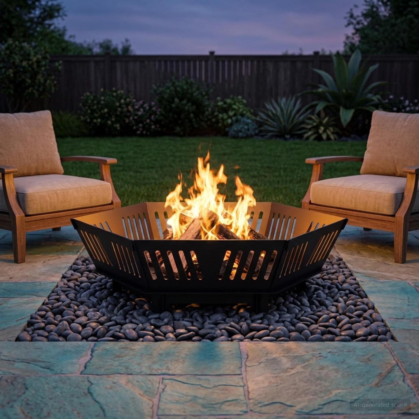 Fire Pit Black 60 x 60 x 18 cm Steel
