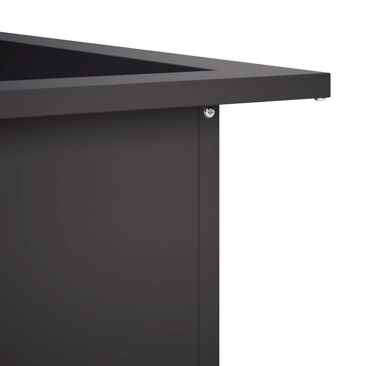 Fire Pit Ring Black 90 x 90 x 25 cm Steel