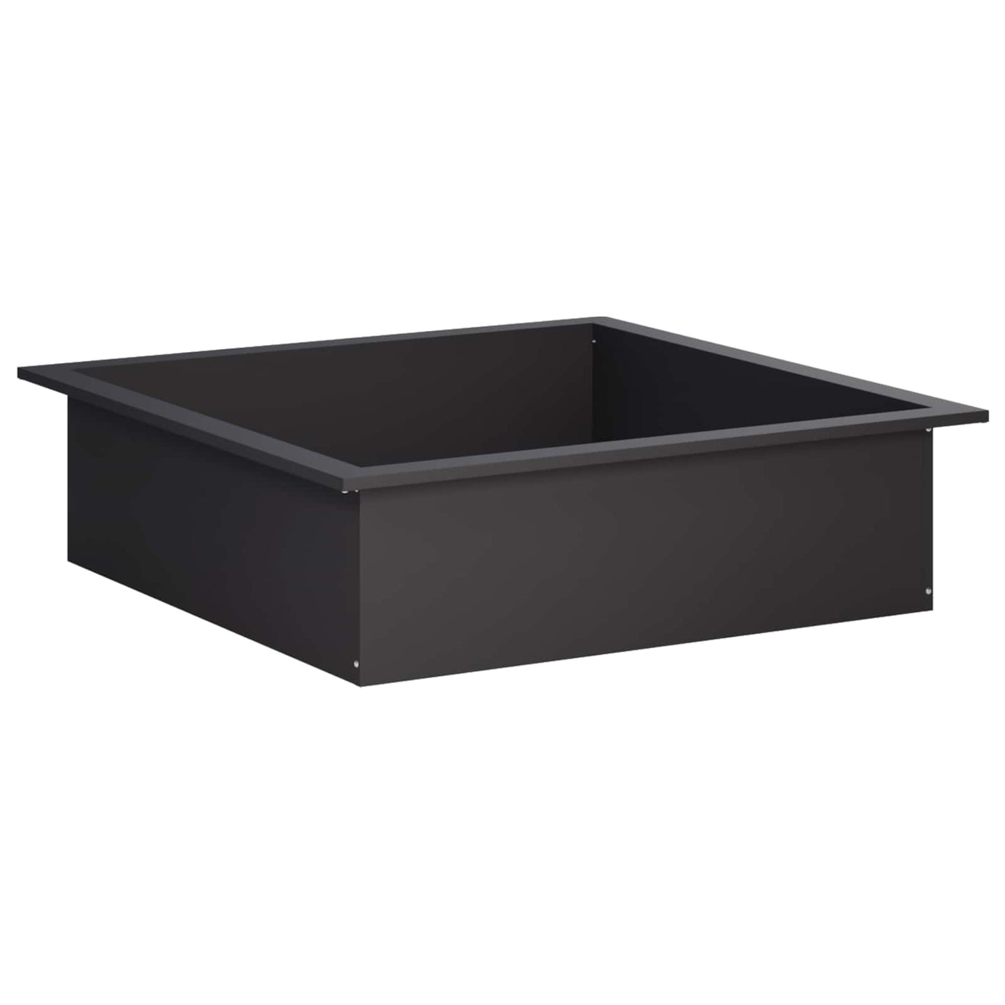 Fire Pit Ring Black 90 x 90 x 25 cm Steel