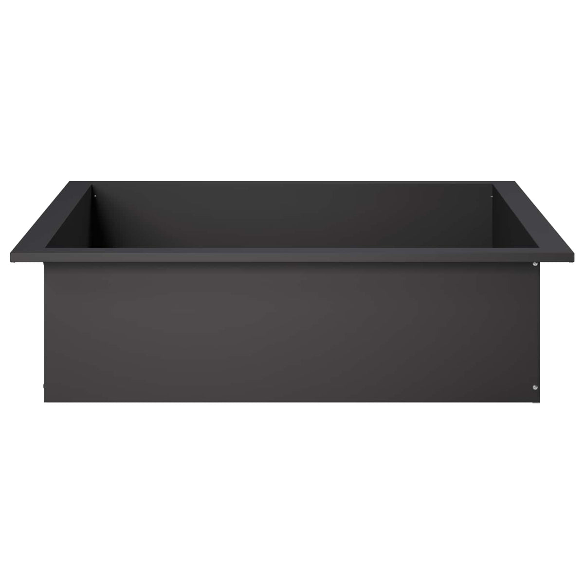 Fire Pit Ring Black 90 x 90 x 25 cm Steel