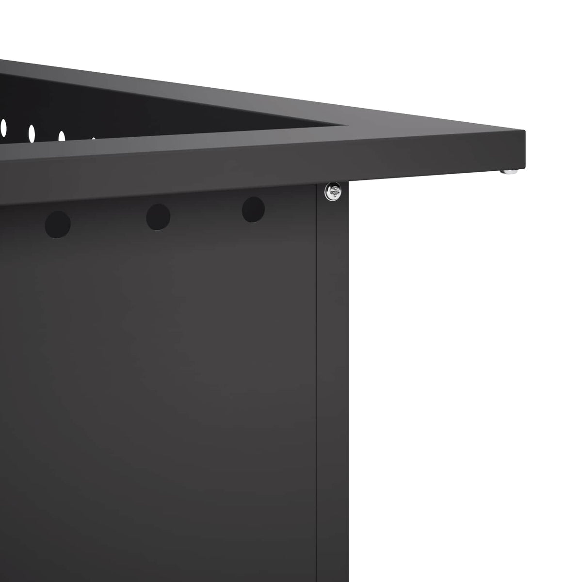 Fire Pit Ring Black 80 x 80 x 25 cm Steel
