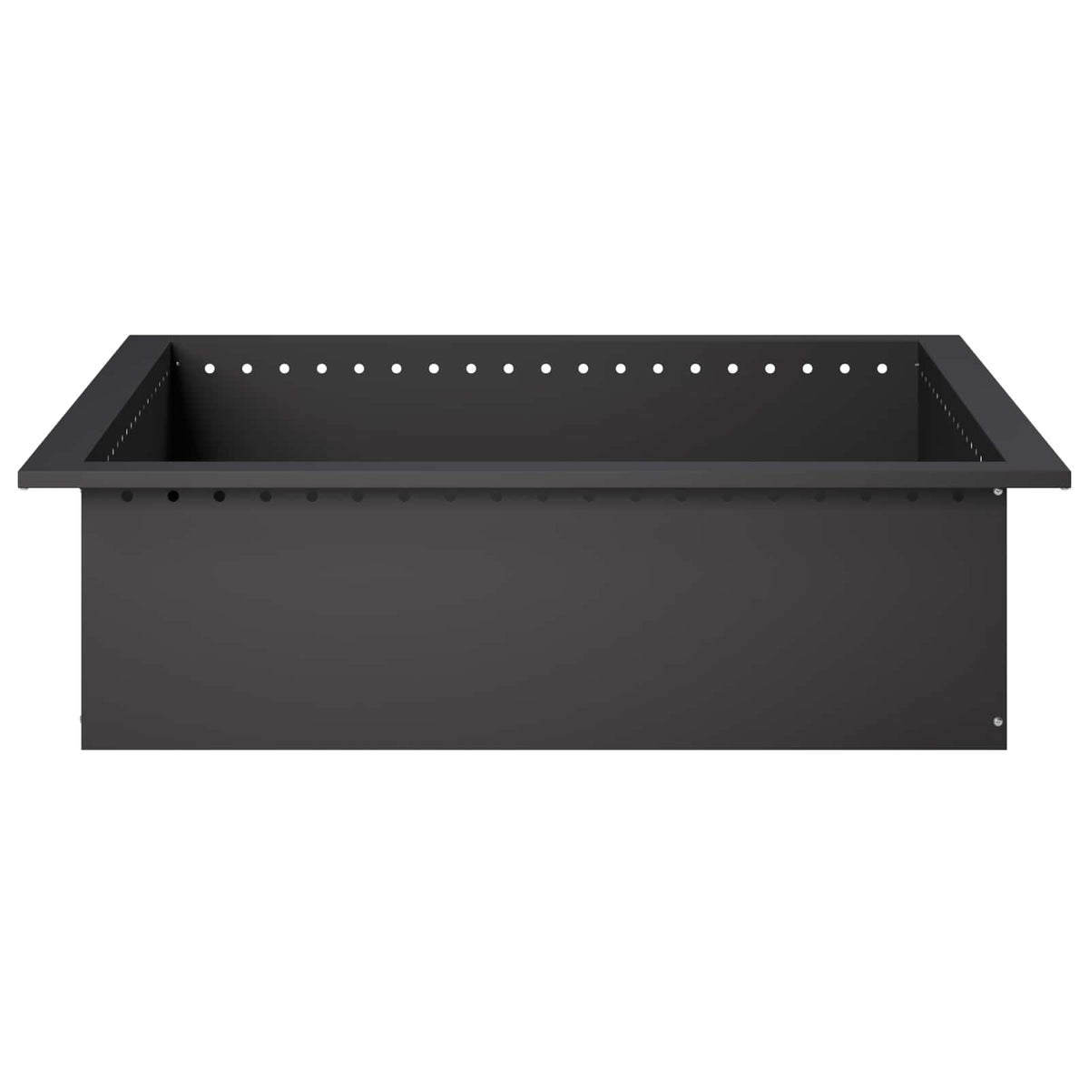 Fire Pit Ring Black 80 x 80 x 25 cm Steel