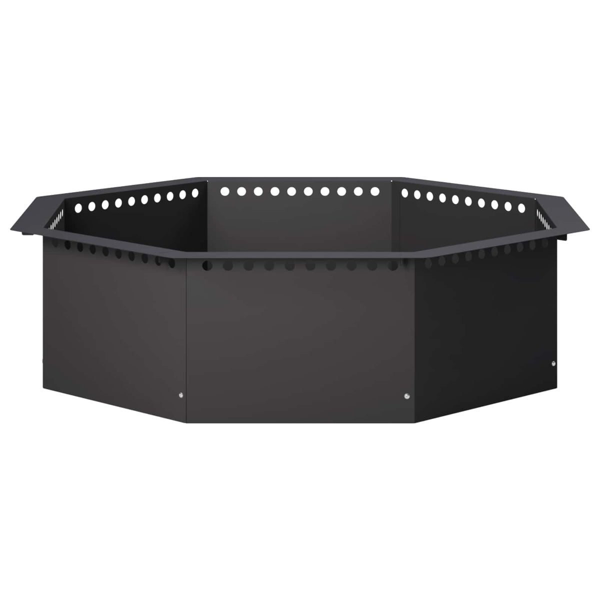 Fire Pit Ring Black 80 x 80 x 25 cm Steel