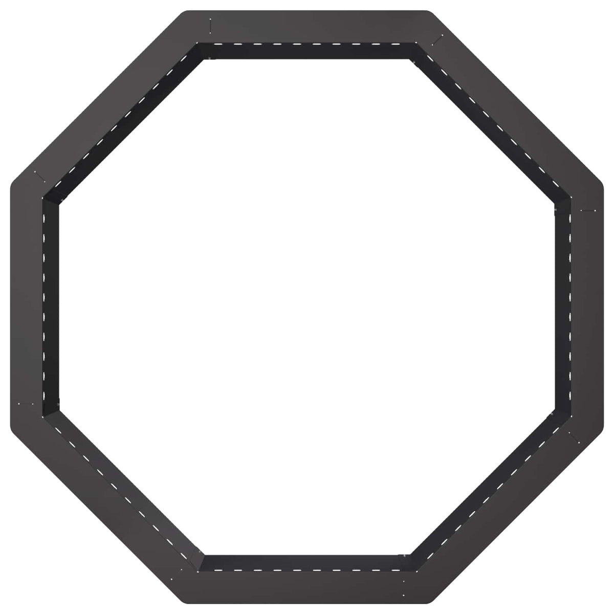 Fire Pit Ring Black 80 x 80 x 25 cm Steel