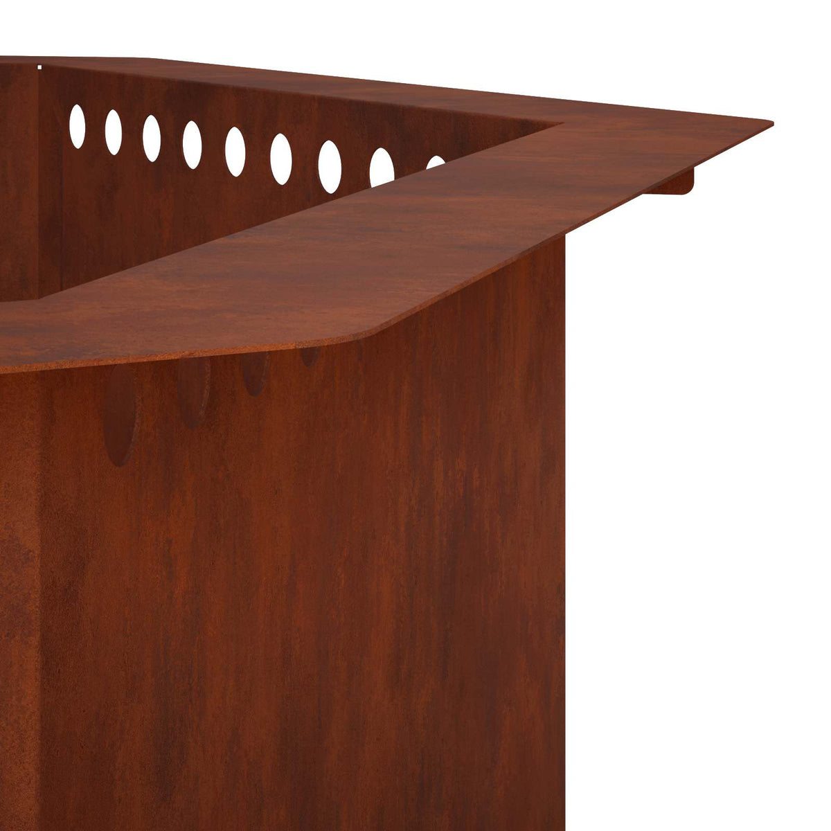 Fire Pit Ring Rusty 90 x 90 x 25 cm Weathering Steel