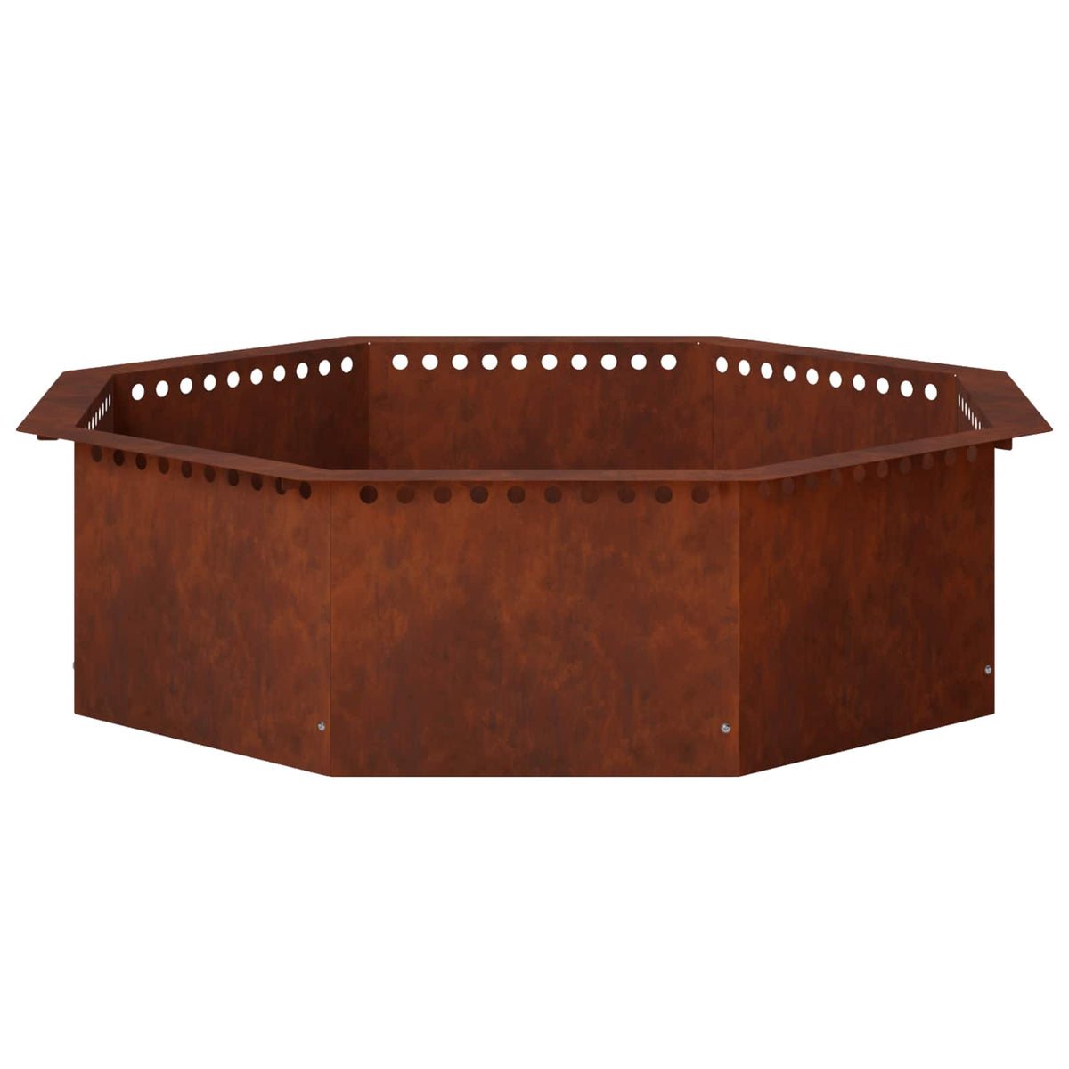 Fire Pit Ring Rusty 90 x 90 x 25 cm Weathering Steel