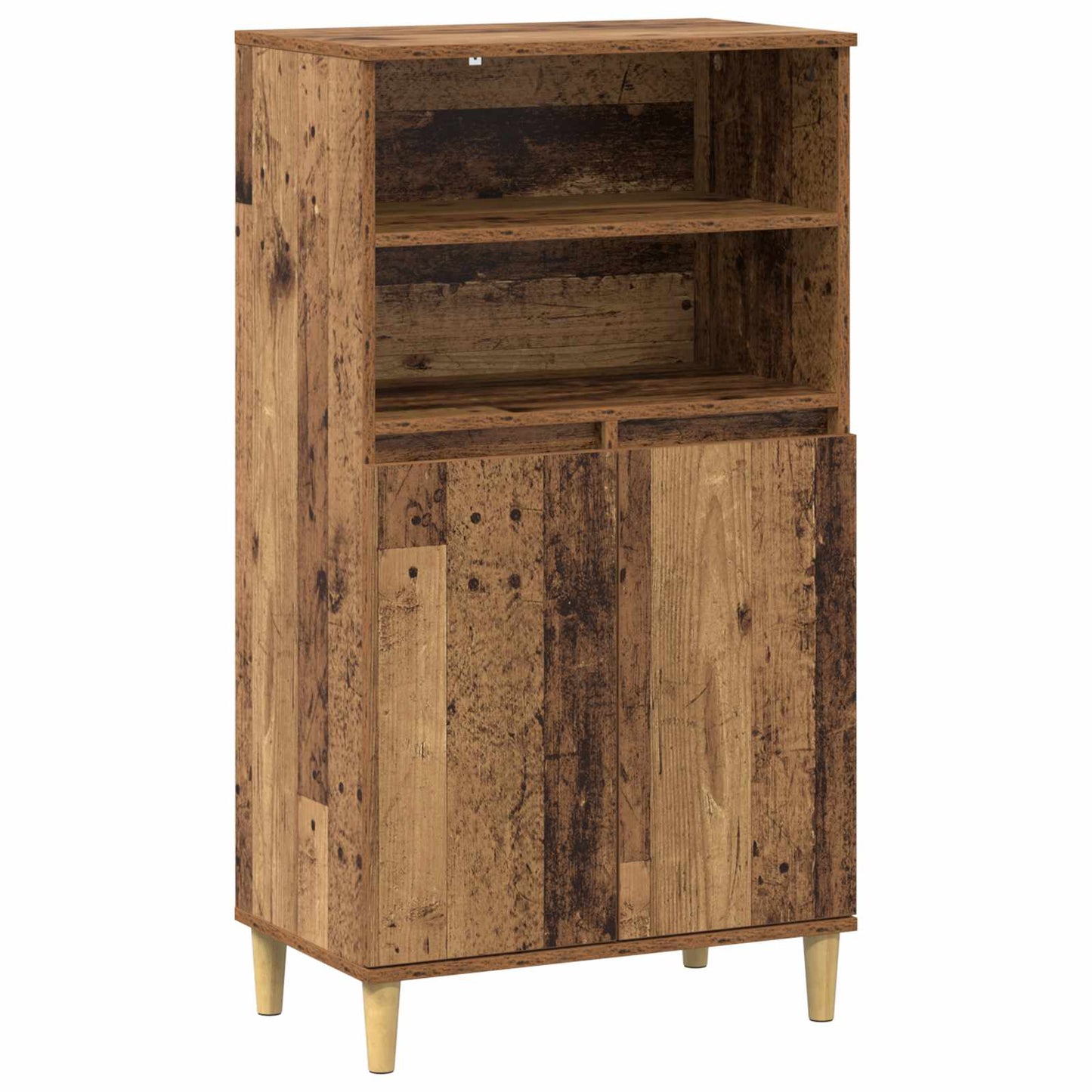 Highboard Oak Wood 60 x 36 x 110 cm Engineered Wood