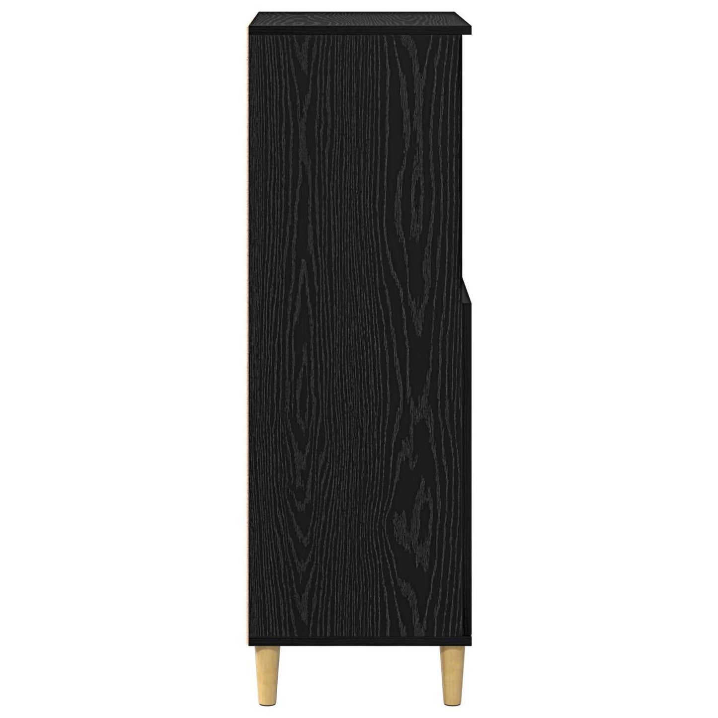 Highboard Black Oak 60 x 36 x 110 cm Engineered Wood