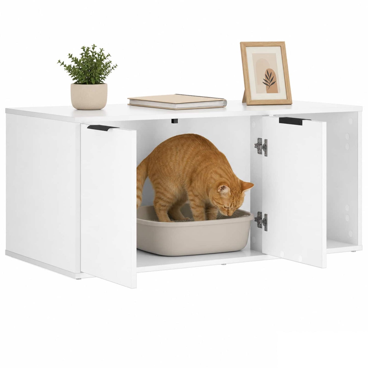 Cat Crate Furniture White 100 x 49 x 45 cm Engineered Wood