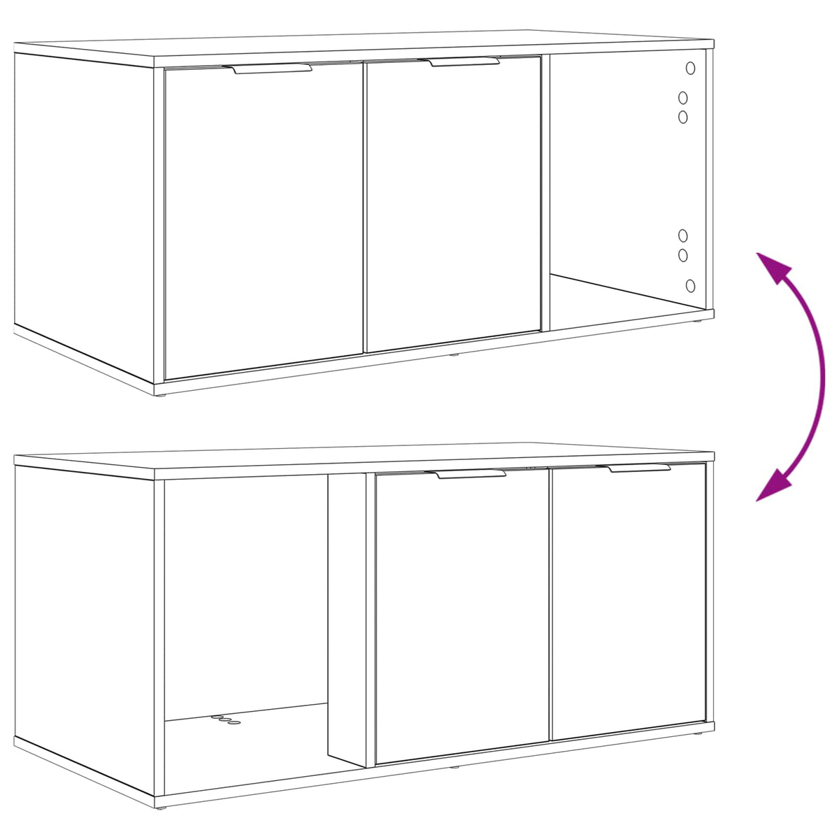Cat Crate Furniture Sonoma Oak 100 x 49 x 45 cm Engineered Wood