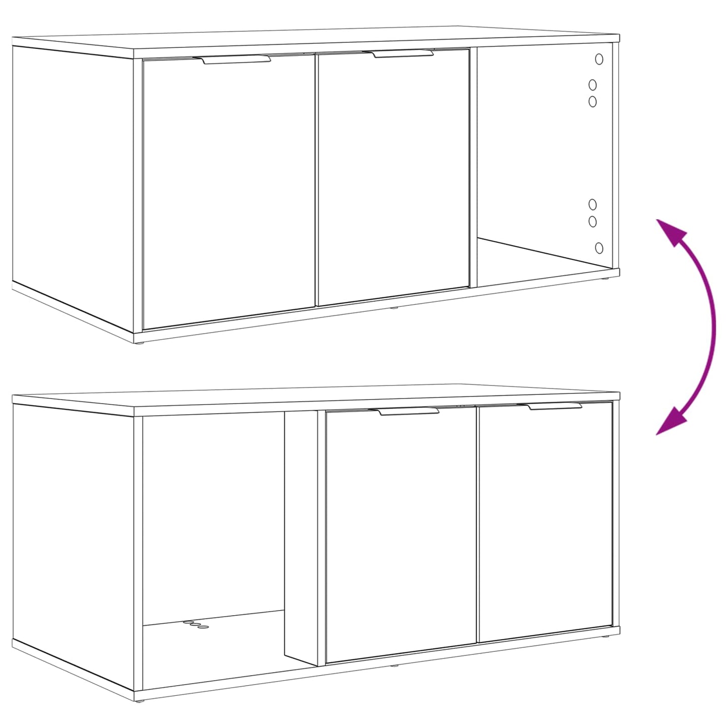 Cat Crate Furniture Concrete Grey 100 x 49 x 45 cm