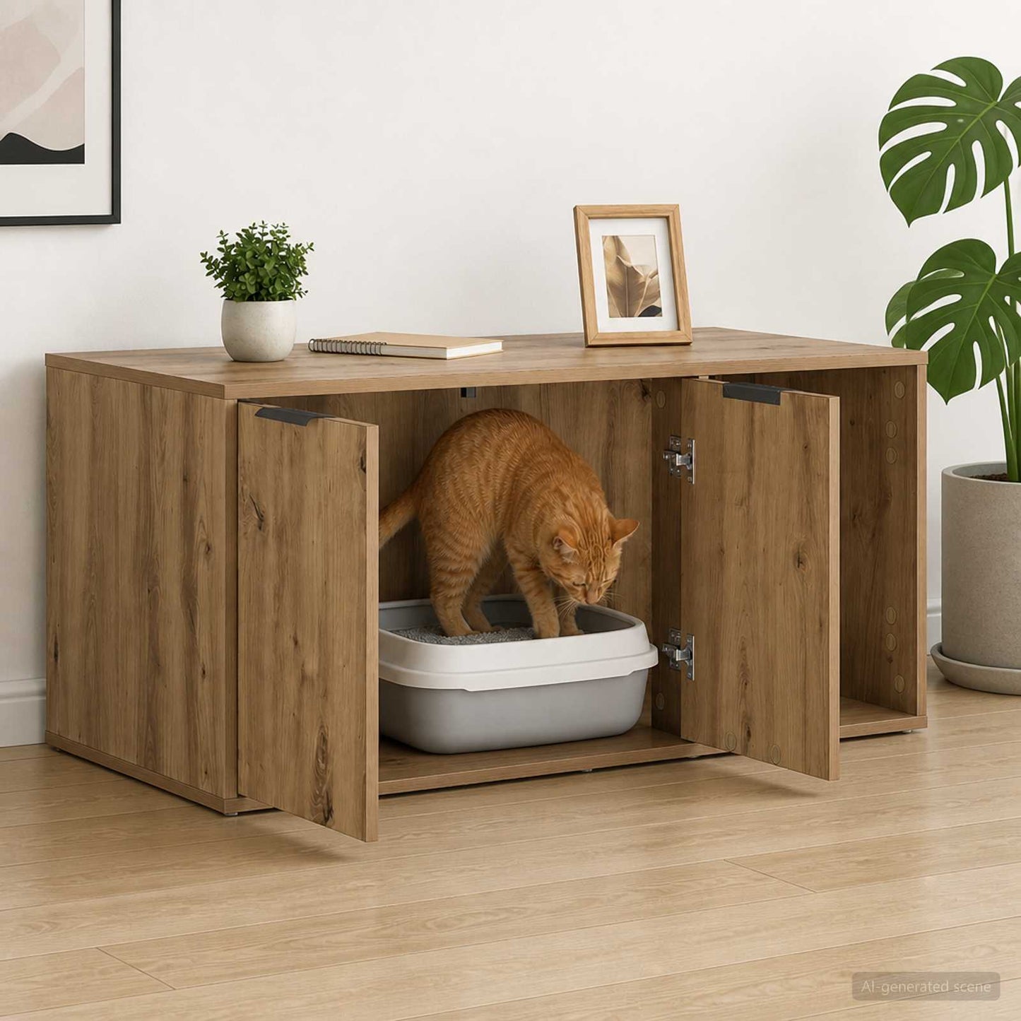 Cat Crate Furniture Artisan Oak 100 x 49 x 45 cm