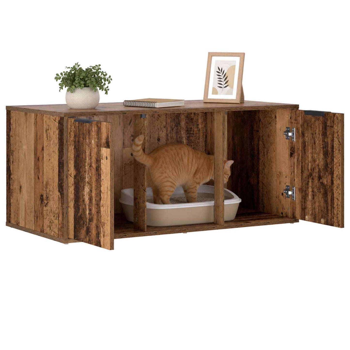 Cat Crate Furniture Old Wood 100 x 49 x 45 cm Engineered Wood