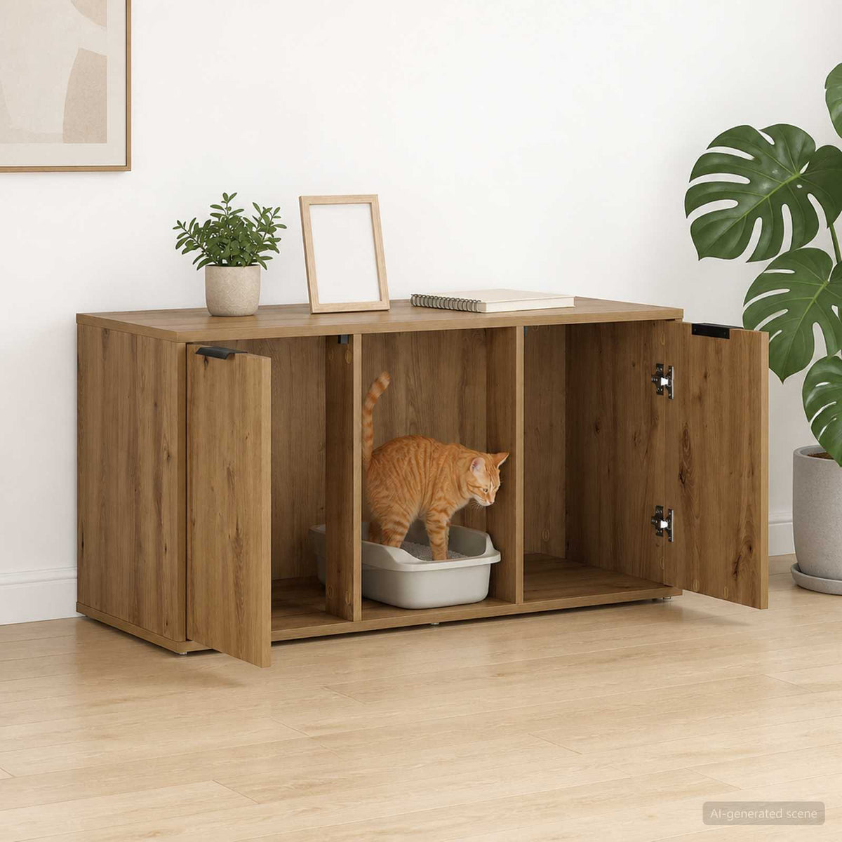 Cat Crate Furniture Artisan Oak 100 x 49 x 45 cm