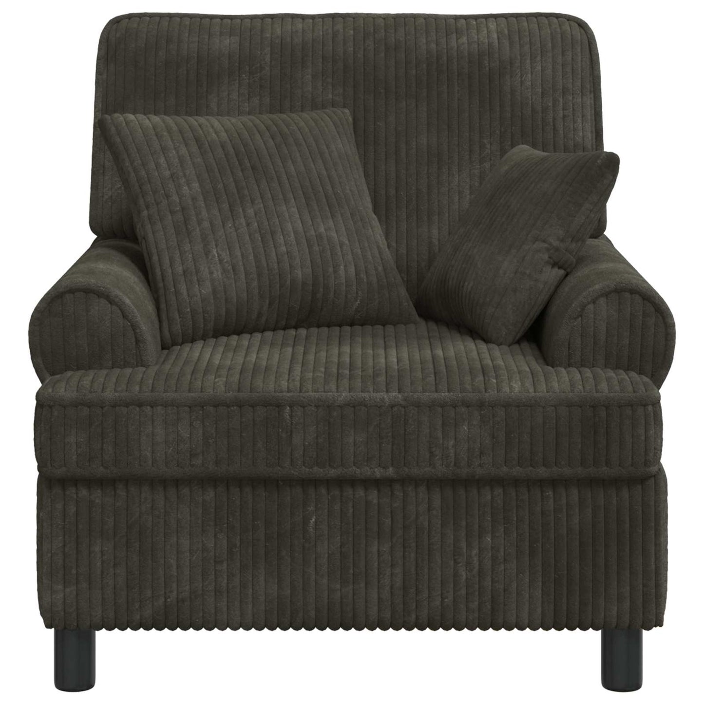 XL Armchair with Cushions Anthracite 1.5 Lines Fabric