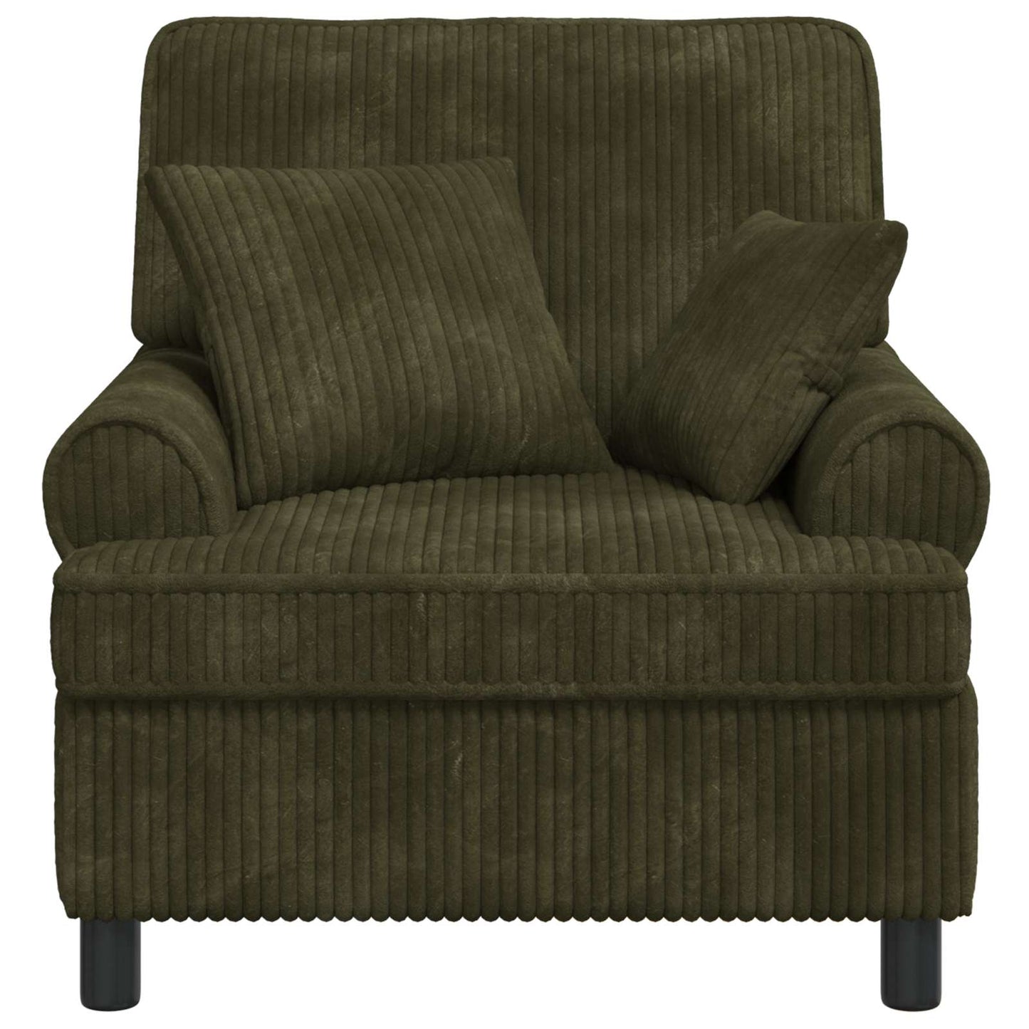 XL Armchair with Cushions Green 1.5 Lines Fabric