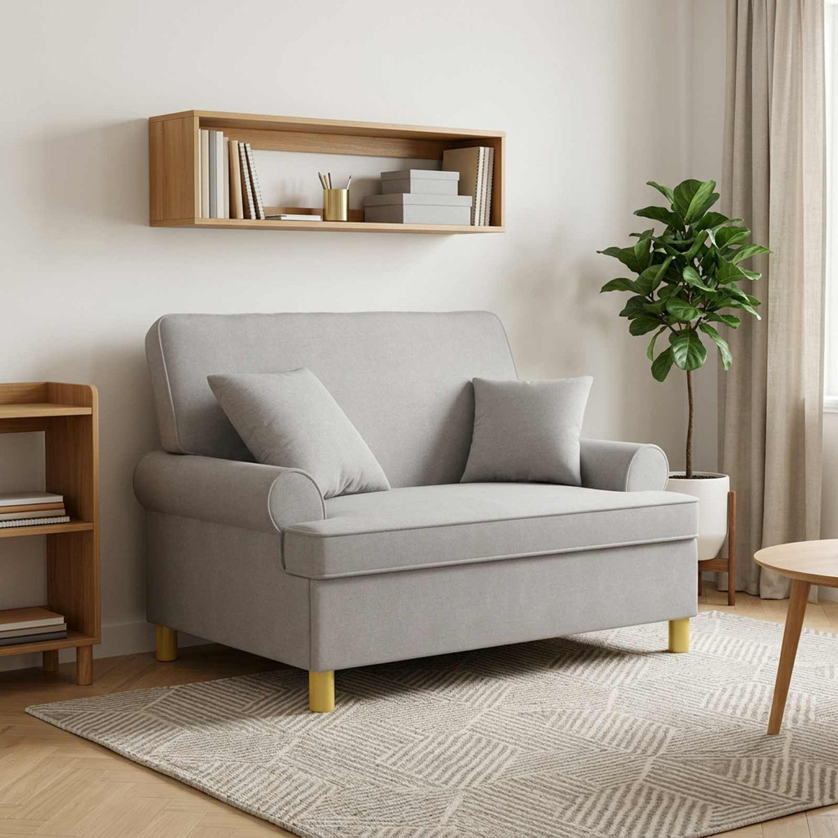 XL Armchair with Cushions Cloud Grey Fabric